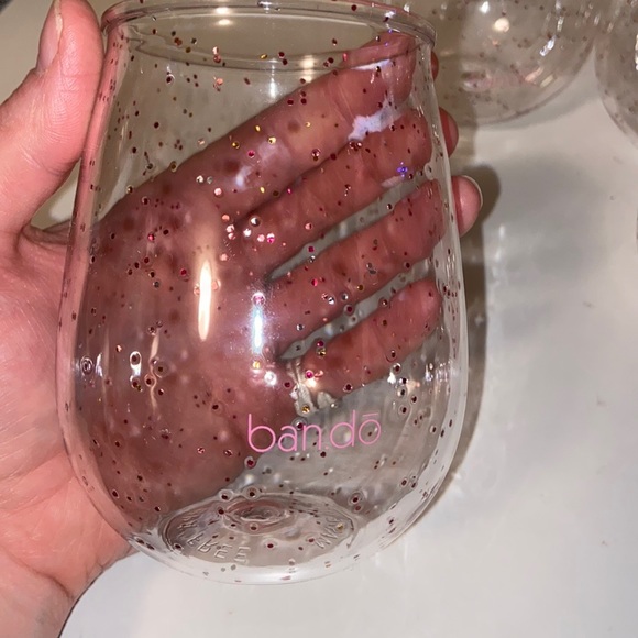 Bando Dining Bando Acrylic Glitter Wine Glasses Set Of 4 Nwb Poshmark